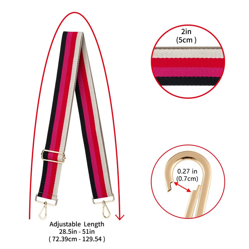 ZOOEASS Wide Shoulder Strap Adjustable Replacement Belt Crossbody Canvas Bag Handbag (wide: 1.97"(5CM) Color6) - Image 5